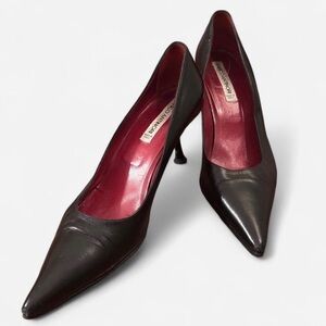 Enrico Antinori Classic Black Leather Stiletto Pumps